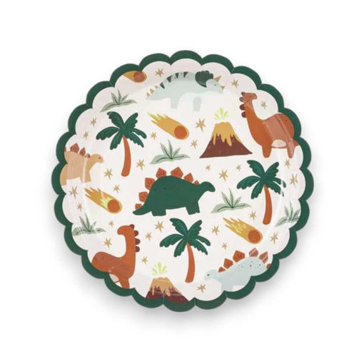 Picture of DINOSAURS PAPER PLATES 18X18CM - 6 PACK